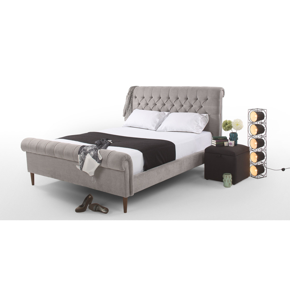 Orkney Super Kingsize Bed, Owl Grey – image 4