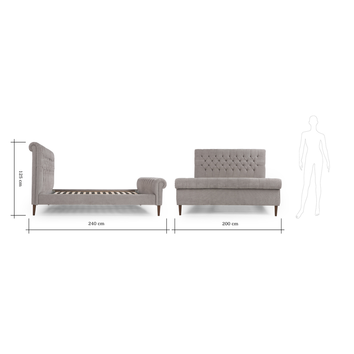 Orkney Super Kingsize Bed, Owl Grey – image 10