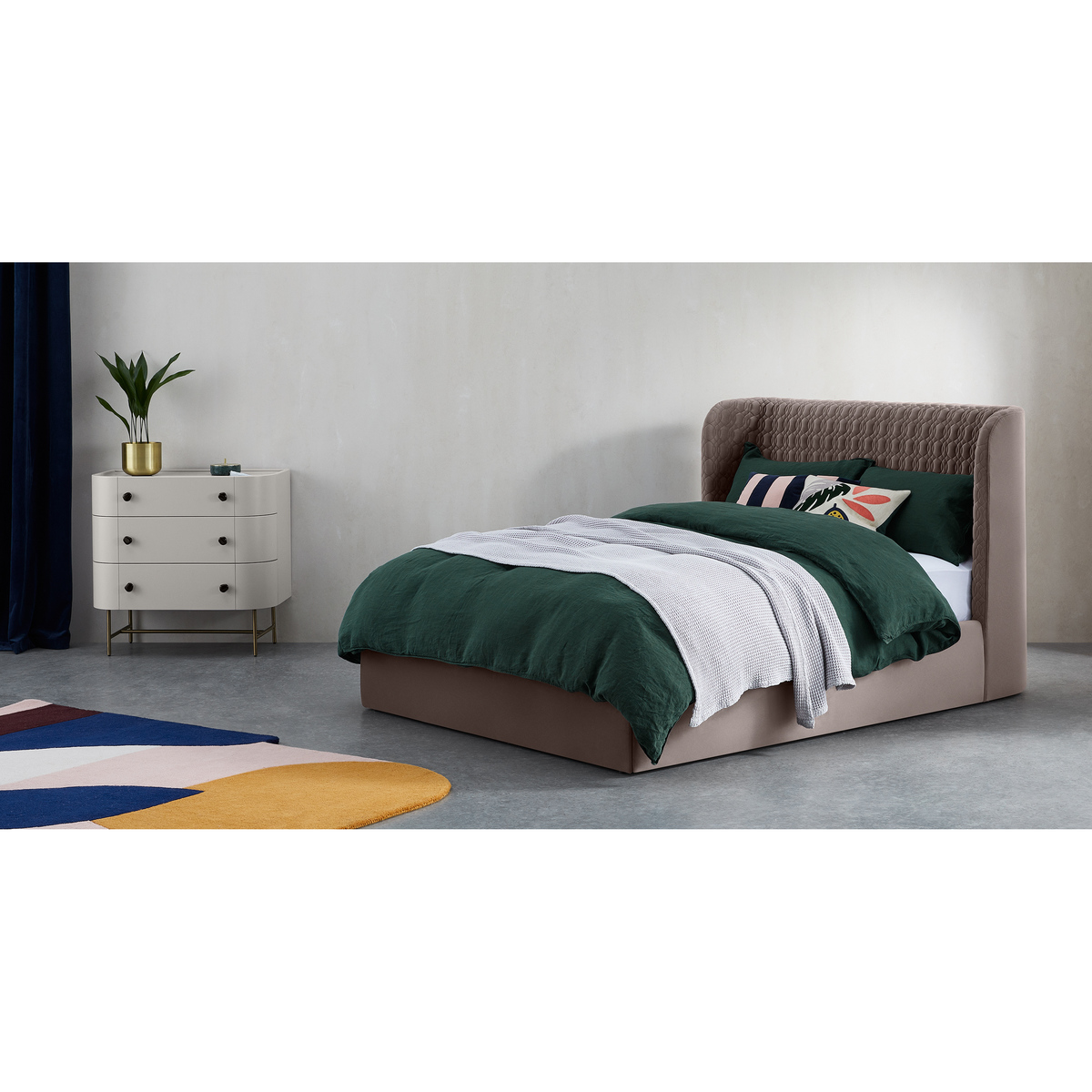 Tandy King Size Ottoman Storage Bed, Soft Mauve Velvet – image 3