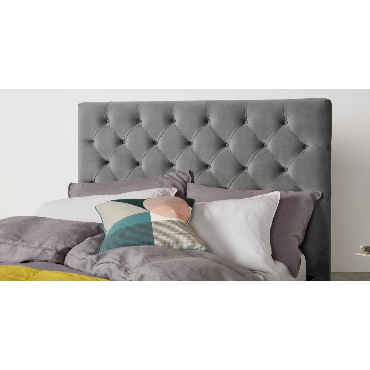 Skye Super King Size Bed, Light Grey Velvet – image 4