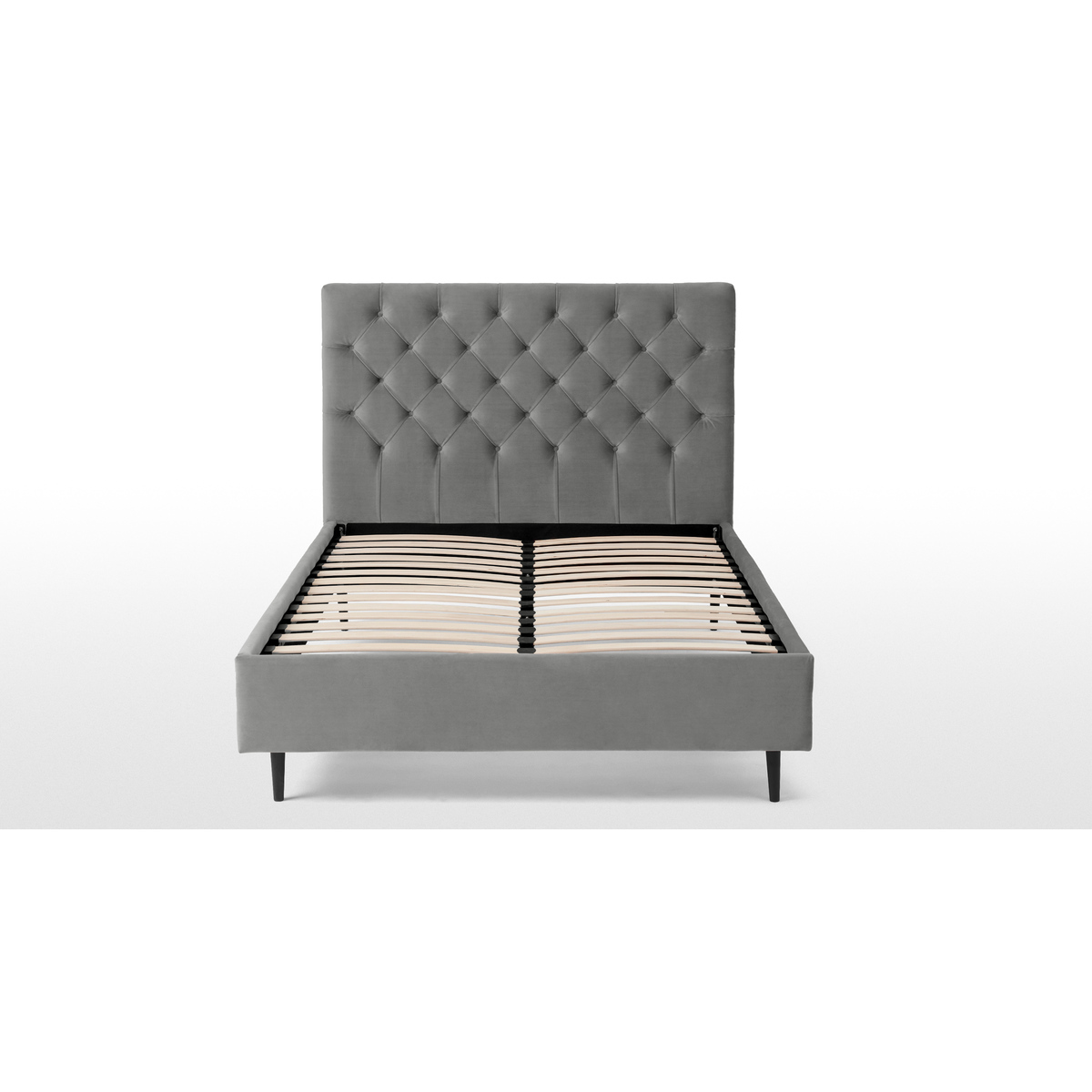 Skye Super King Size Bed, Light Grey Velvet – image 5