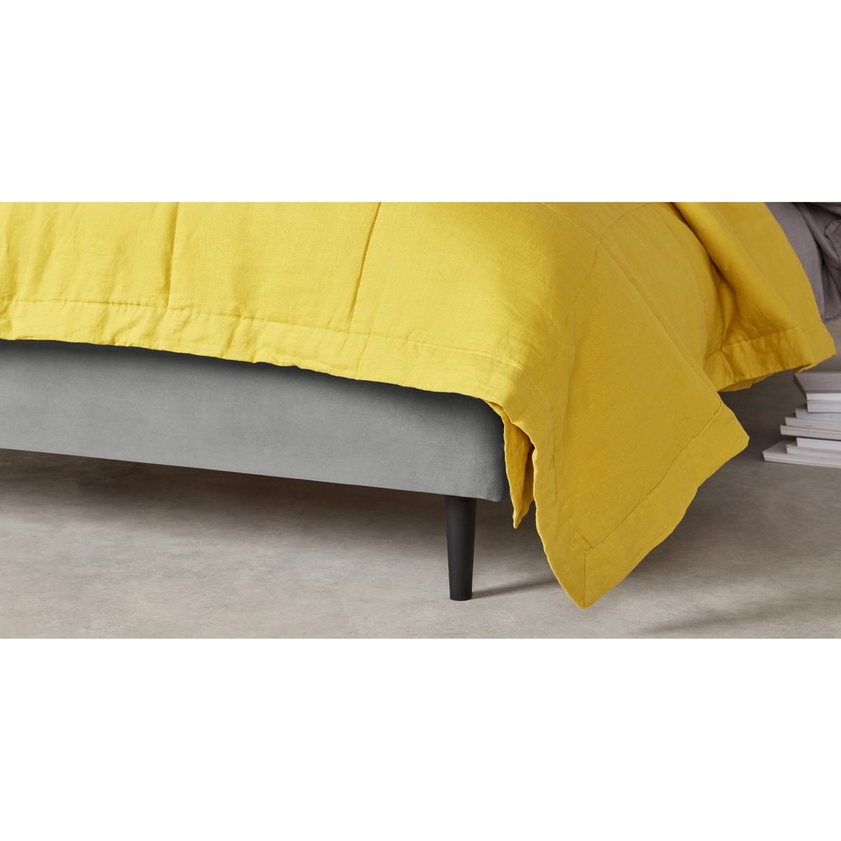 Skye Super King Size Bed, Light Grey Velvet – image 6