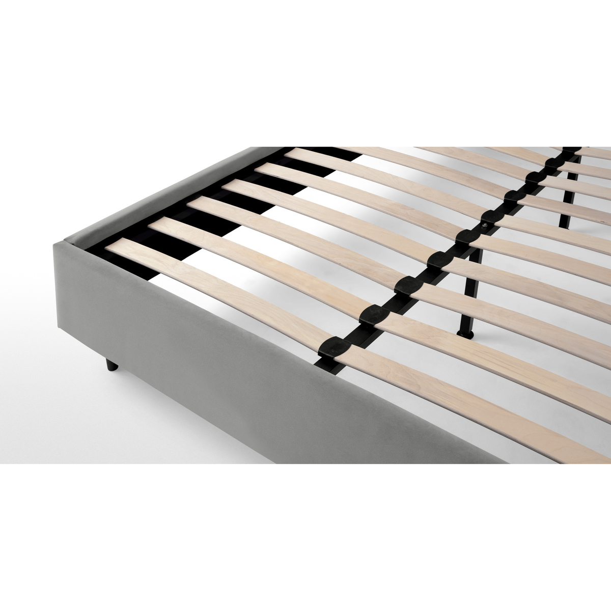 Skye Super King Size Bed, Light Grey Velvet – image 7