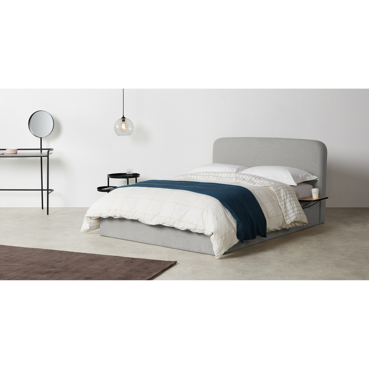 MADE Essentials Besley Double Ottoman Storage Bed, Hail Grey – image 4
