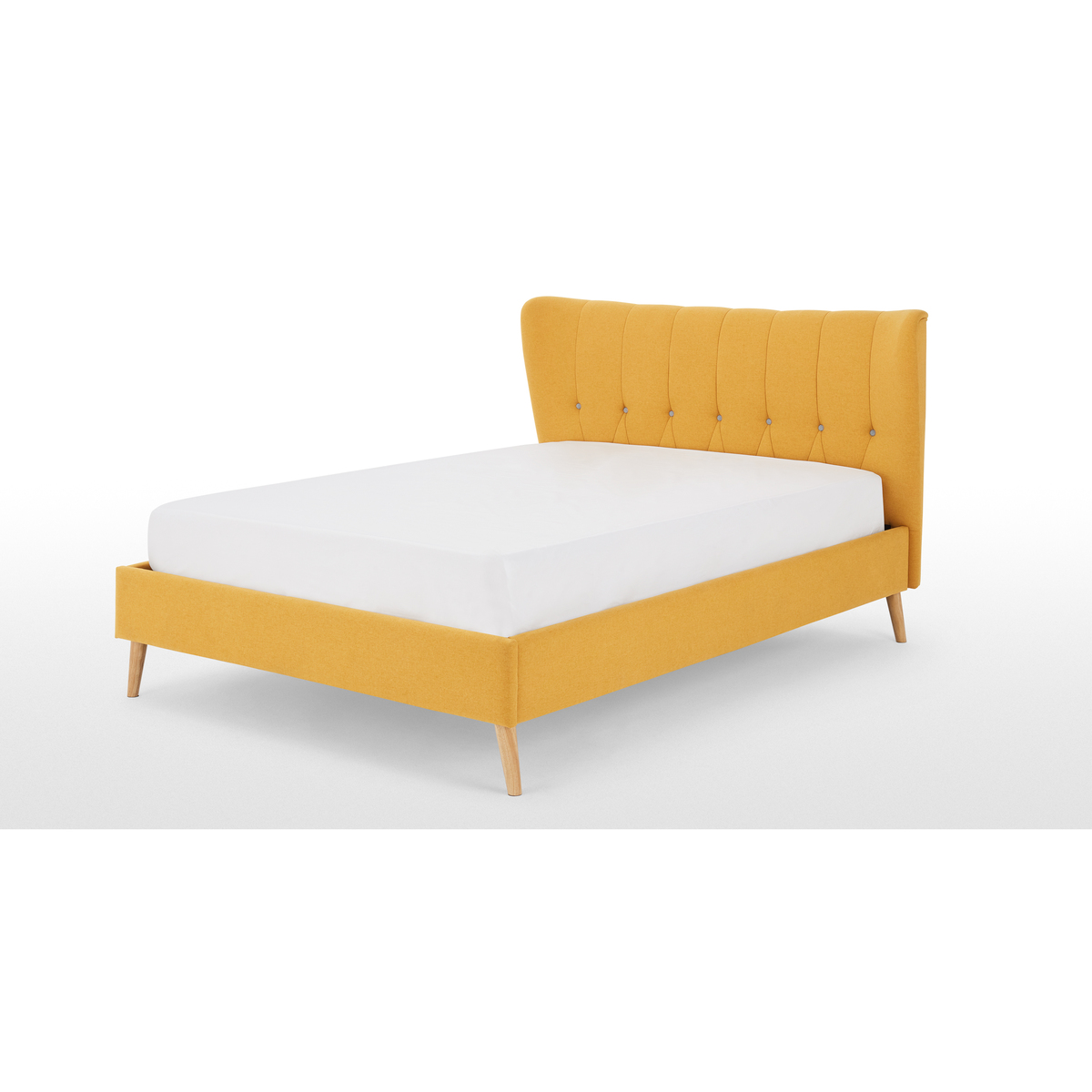 Charley Double Bed, Yolk Yellow & Oak Stain Legs – image 5