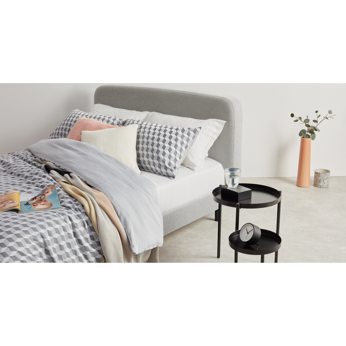 MADE Essentials Besley Double Bed, Hail Grey – image 6