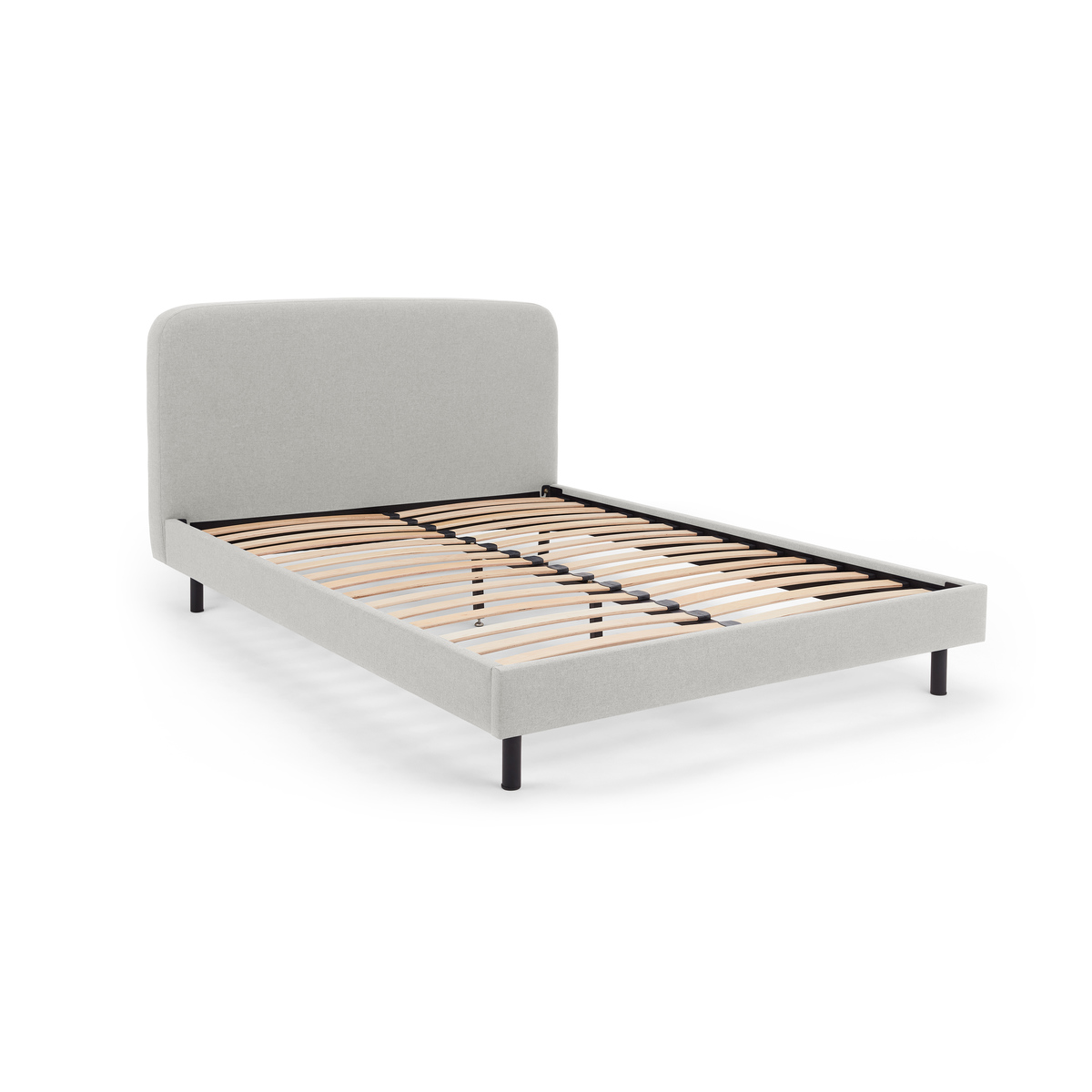 MADE Essentials Besley Small Double Bed, Hail Grey – image 2