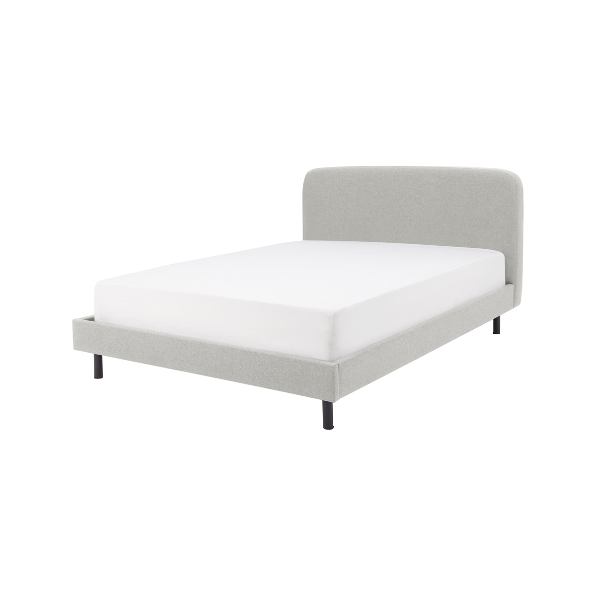 MADE Essentials Besley Small Double Bed, Hail Grey – image 1