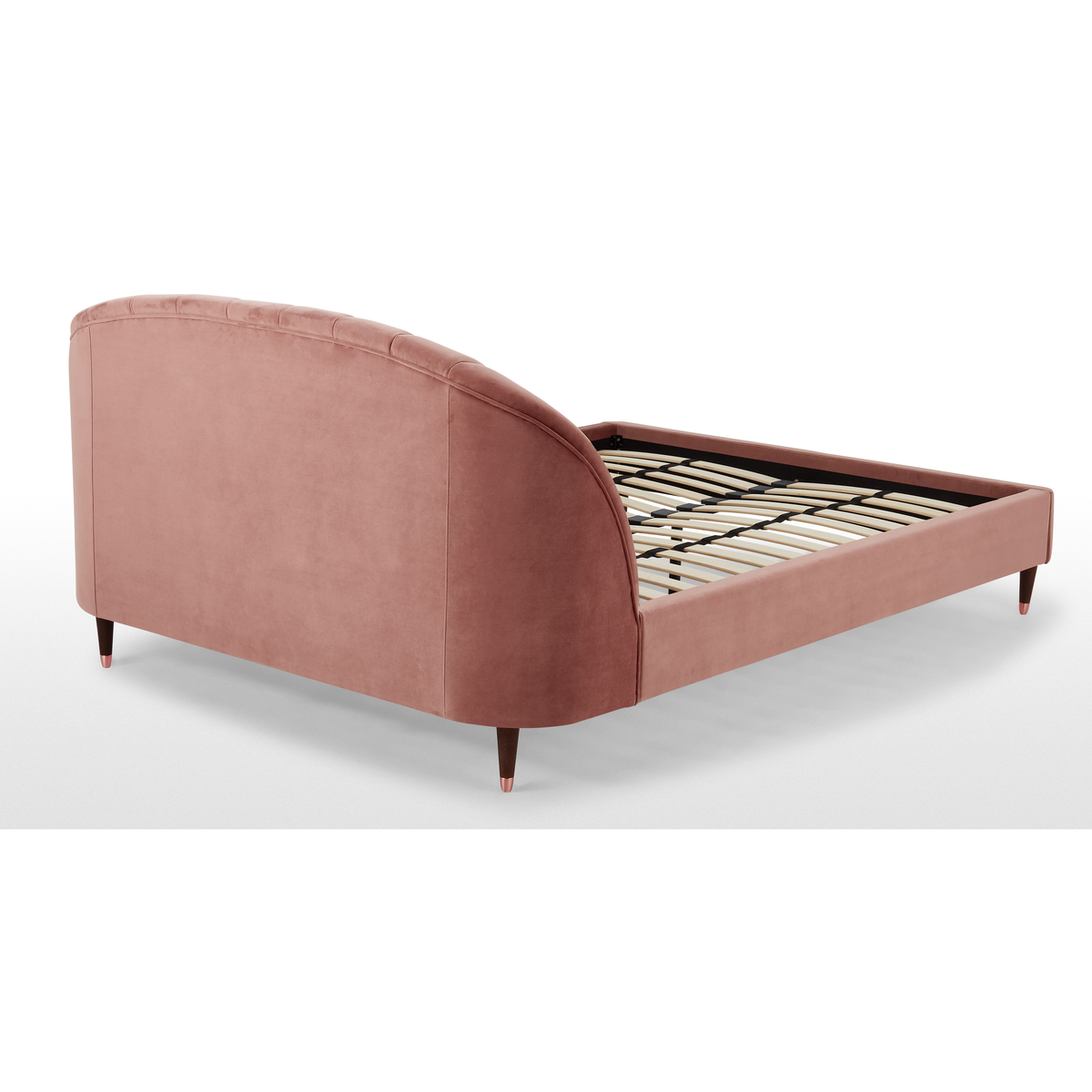 Margot King Size Bed, Blush Pink Velvet – image 5