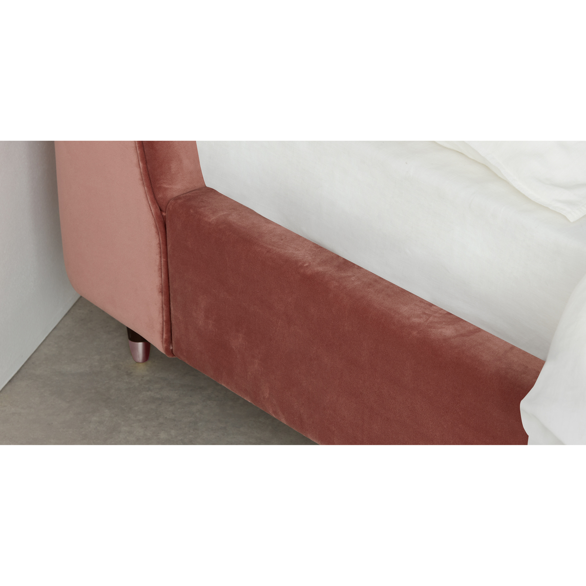 Margot King Size Bed, Blush Pink Velvet – image 6
