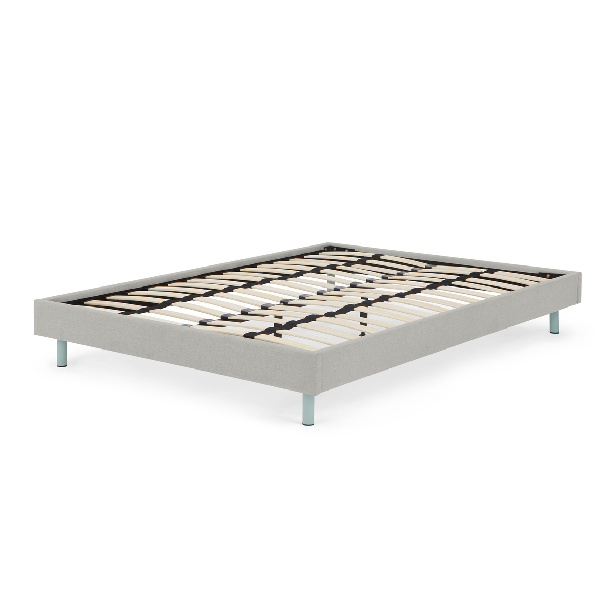 MADE Essentials Besley Platform Double Bed, Hail Grey – image 2
