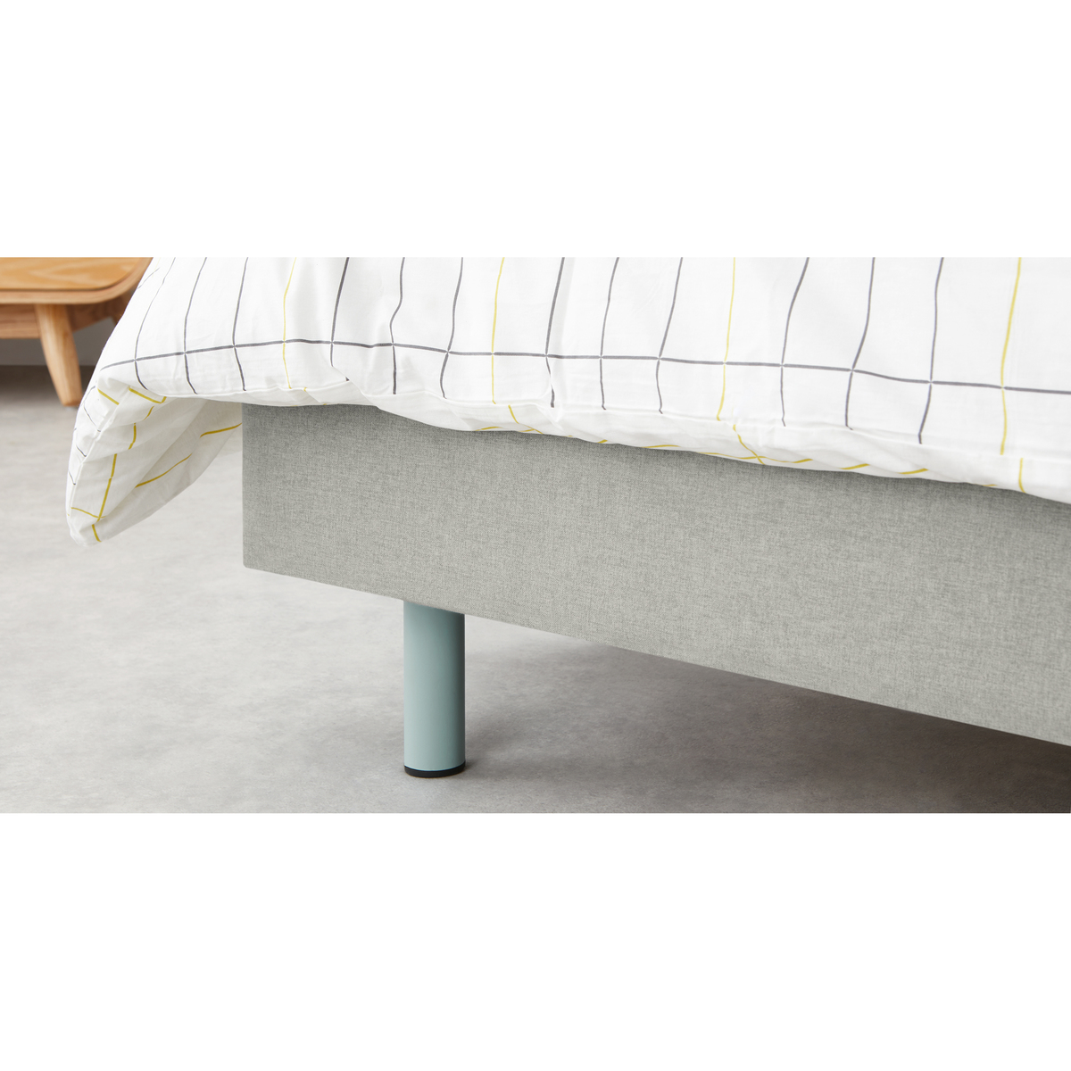 MADE Essentials Besley Platform Double Bed, Hail Grey – image 4