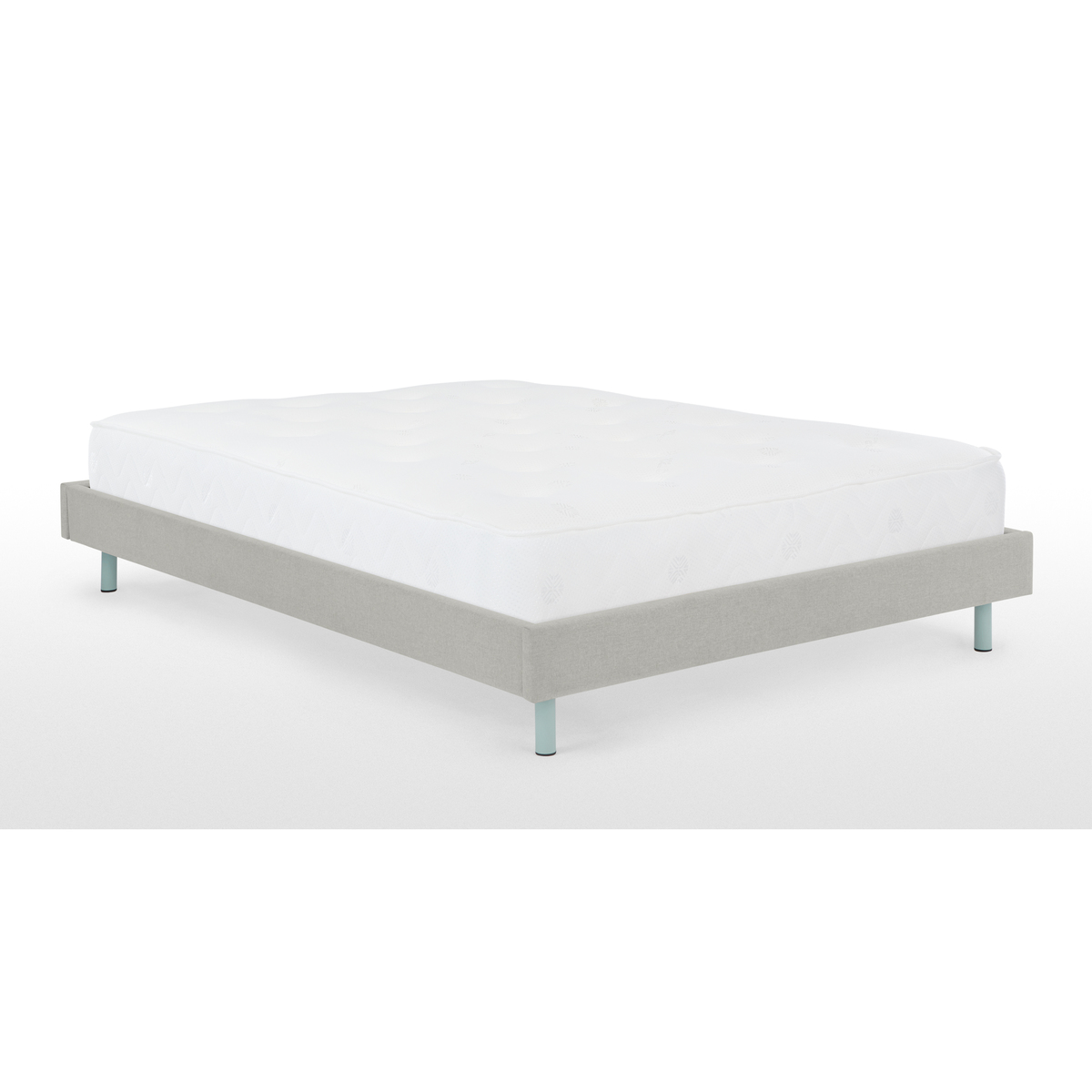 MADE Essentials Besley Platform Double Bed, Hail Grey – image 5