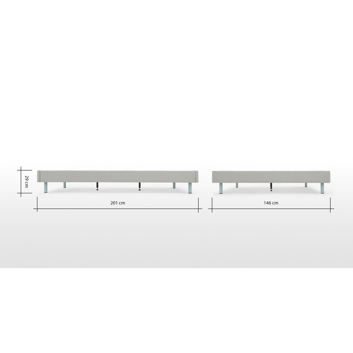 MADE Essentials Besley Platform Double Bed, Hail Grey – image 8