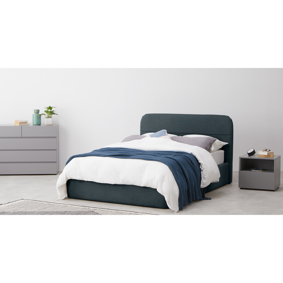 Baya Super King Size Ottoman Storage Bed, Aegean Blue – image 3