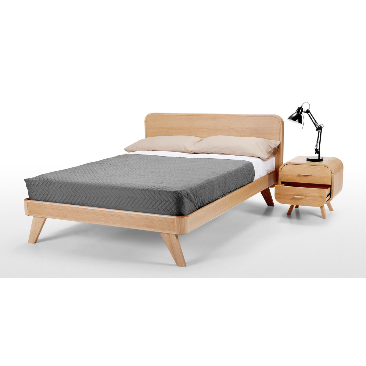 Fonteyn Kingsize Bed, Oak – image 2
