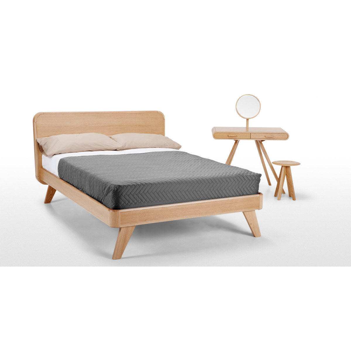 Fonteyn Kingsize Bed, Oak – image 6
