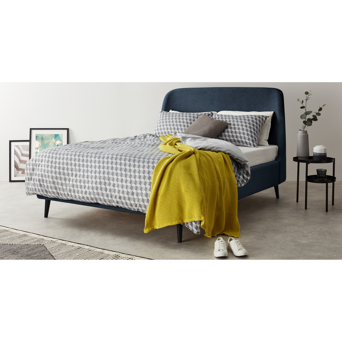 Hayllar King Size Bed, Aegean Blue – image 3
