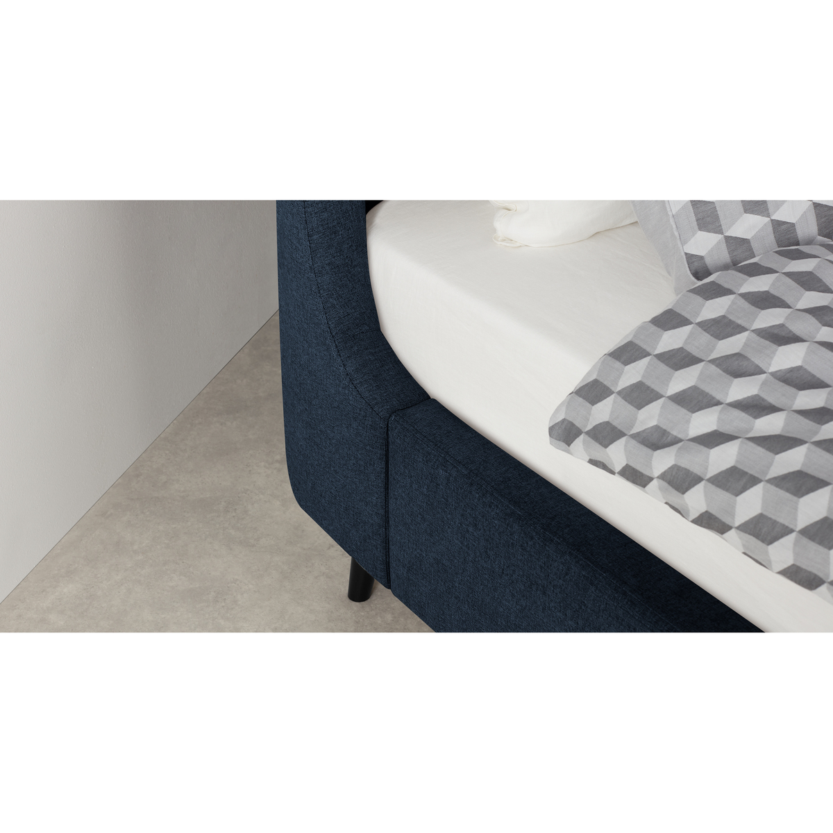 Hayllar King Size Bed, Aegean Blue – image 6