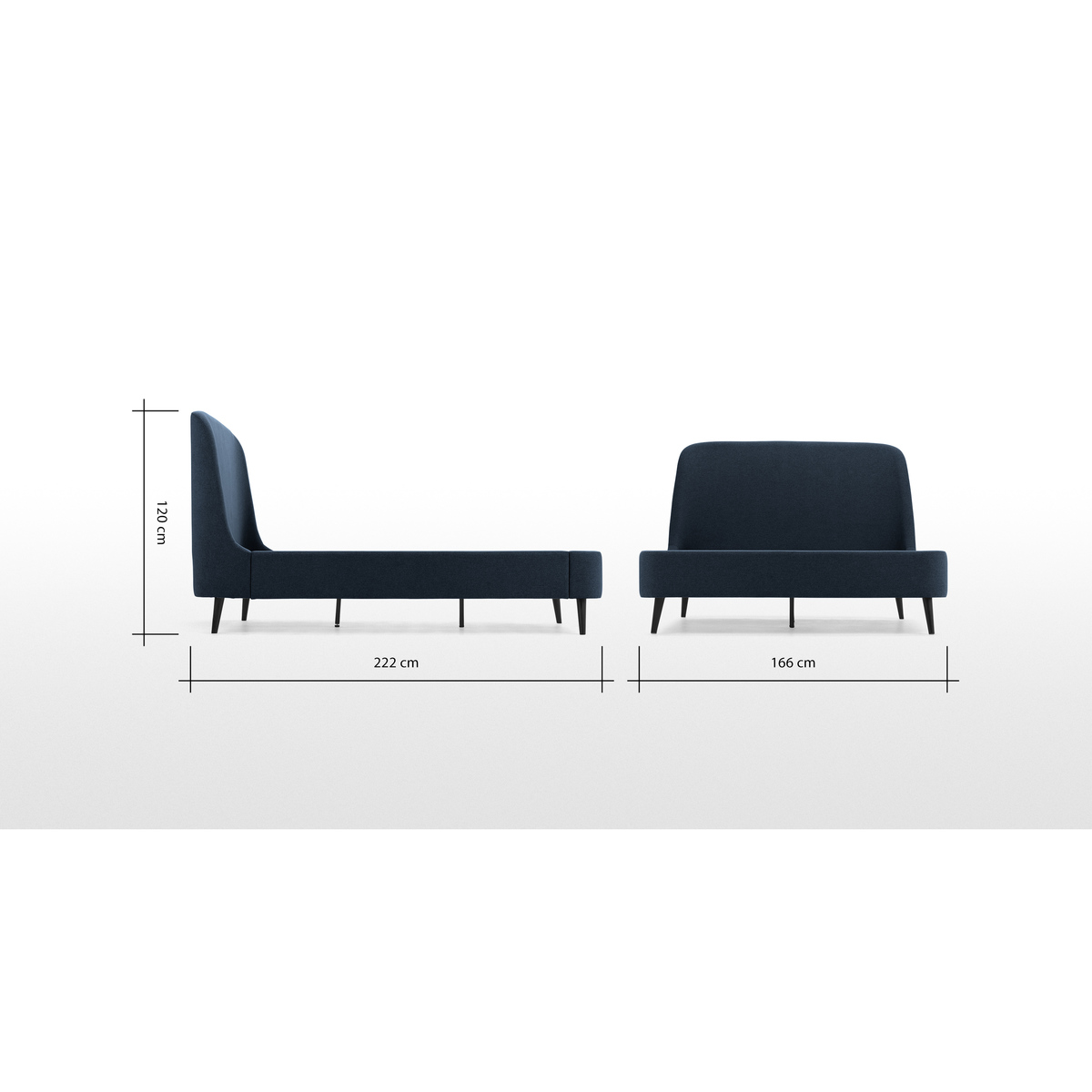 Hayllar King Size Bed, Aegean Blue – image 8