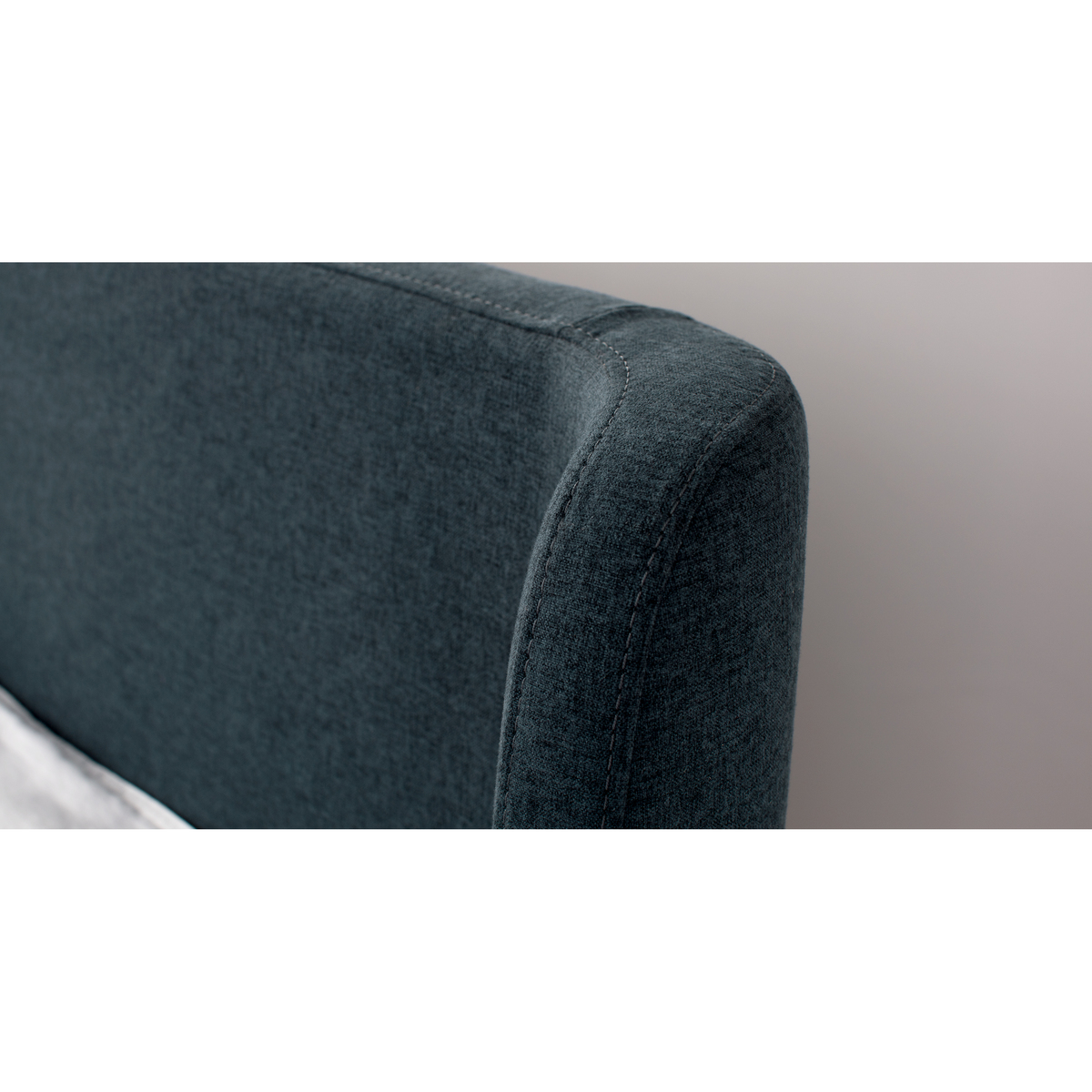 Roscoe Super King Size Bed, Aegean Blue & Dark Stain Oak Legs – image 4