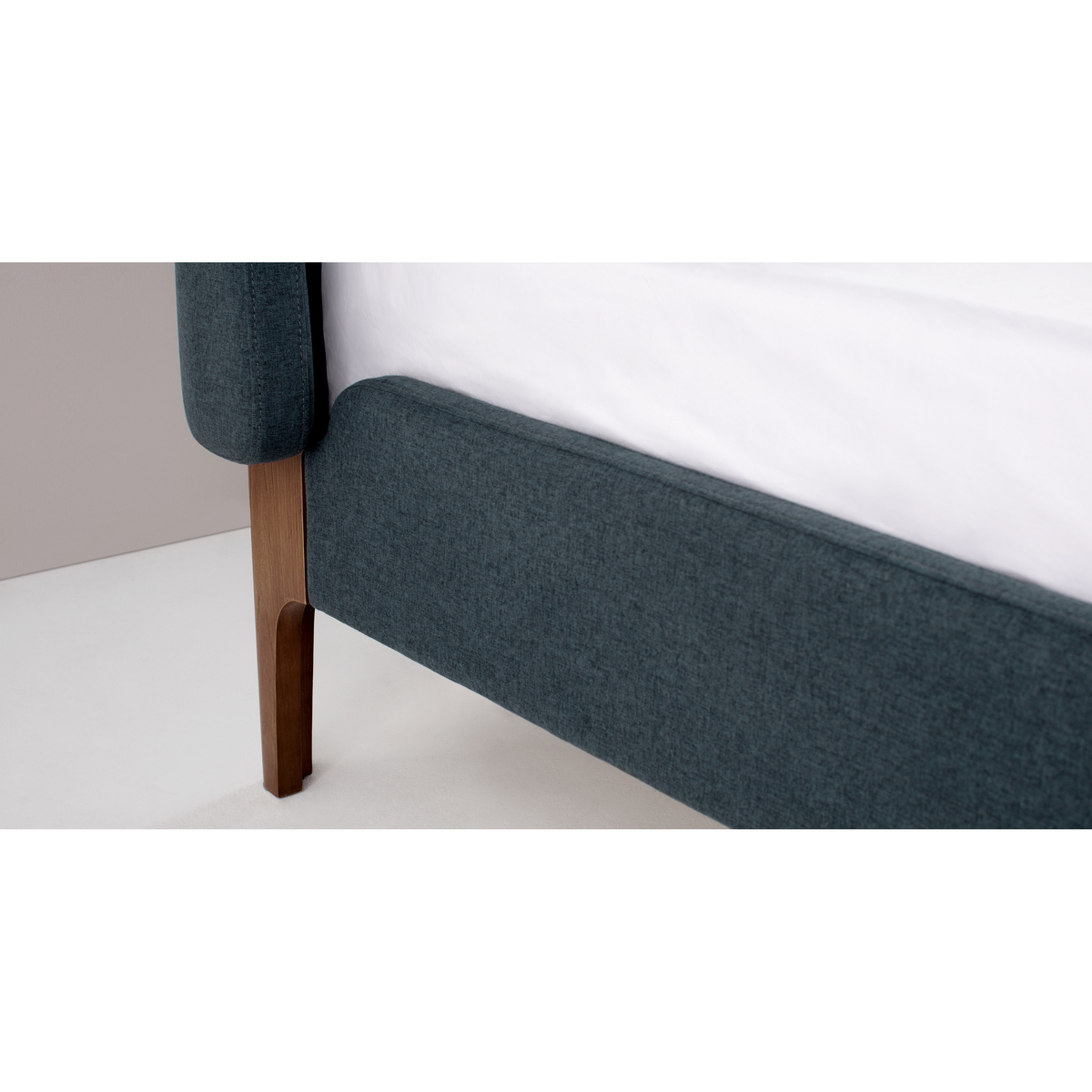 Roscoe Super King Size Bed, Aegean Blue & Dark Stain Oak Legs – image 6