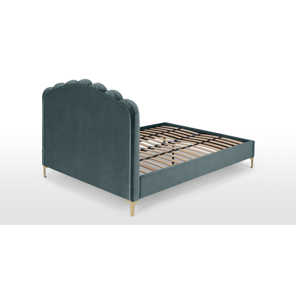 Delia King Size Bed, Marine Green Velvet – image 5