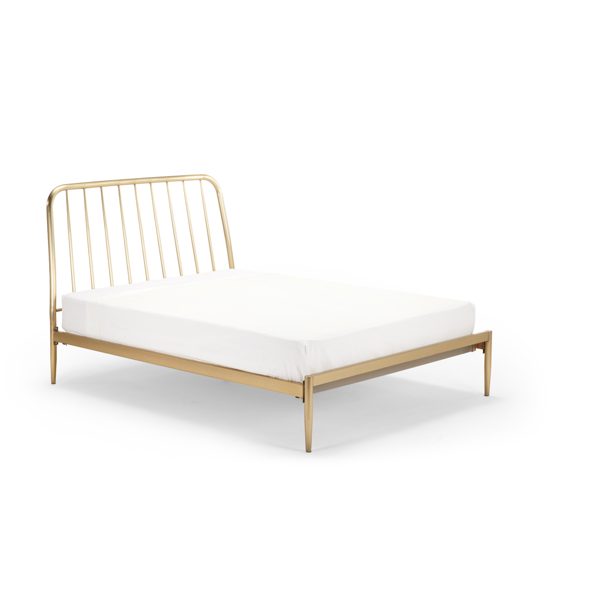 Alana Kingsize Bed, Brushed Brass – image 2