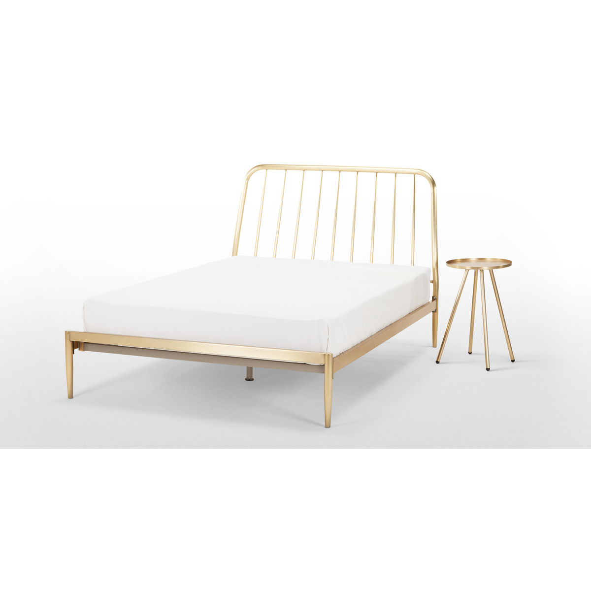 Alana Kingsize Bed, Brushed Brass – image 7