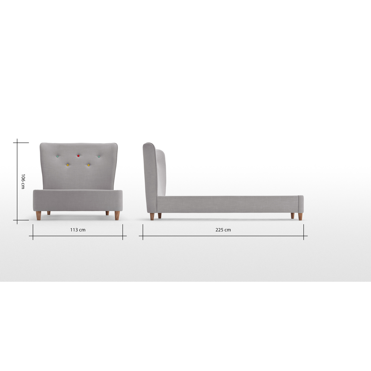 Burcot Single Bed, Graphite Grey – image 7