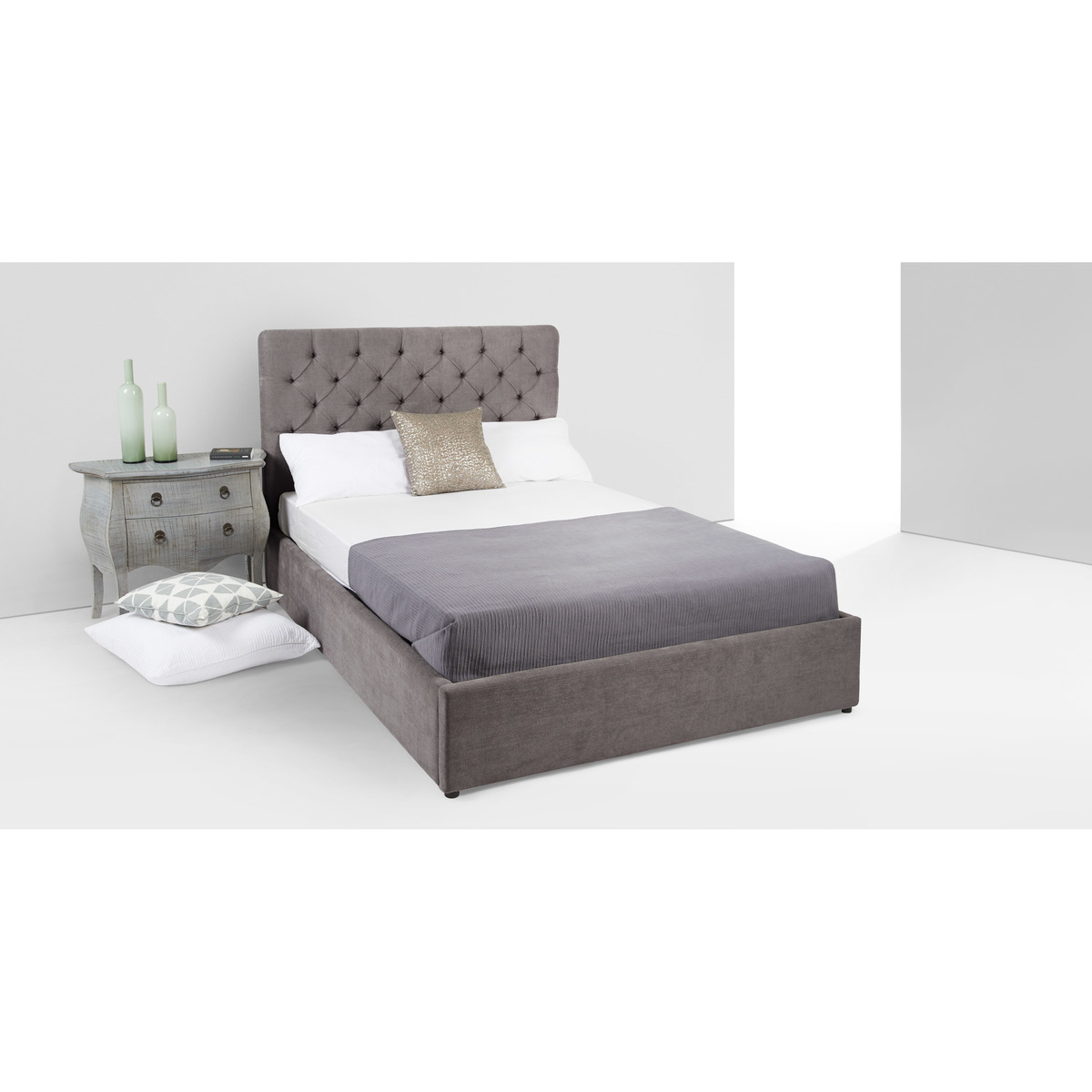 Skye Super King Size Ottoman Storage Bed, Pewter – image 3