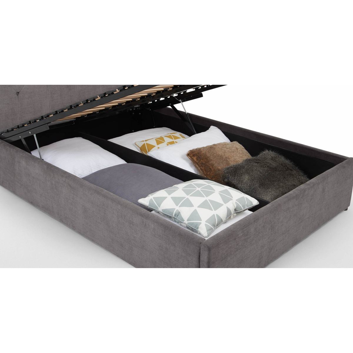 Skye Super King Size Ottoman Storage Bed, Pewter – image 5