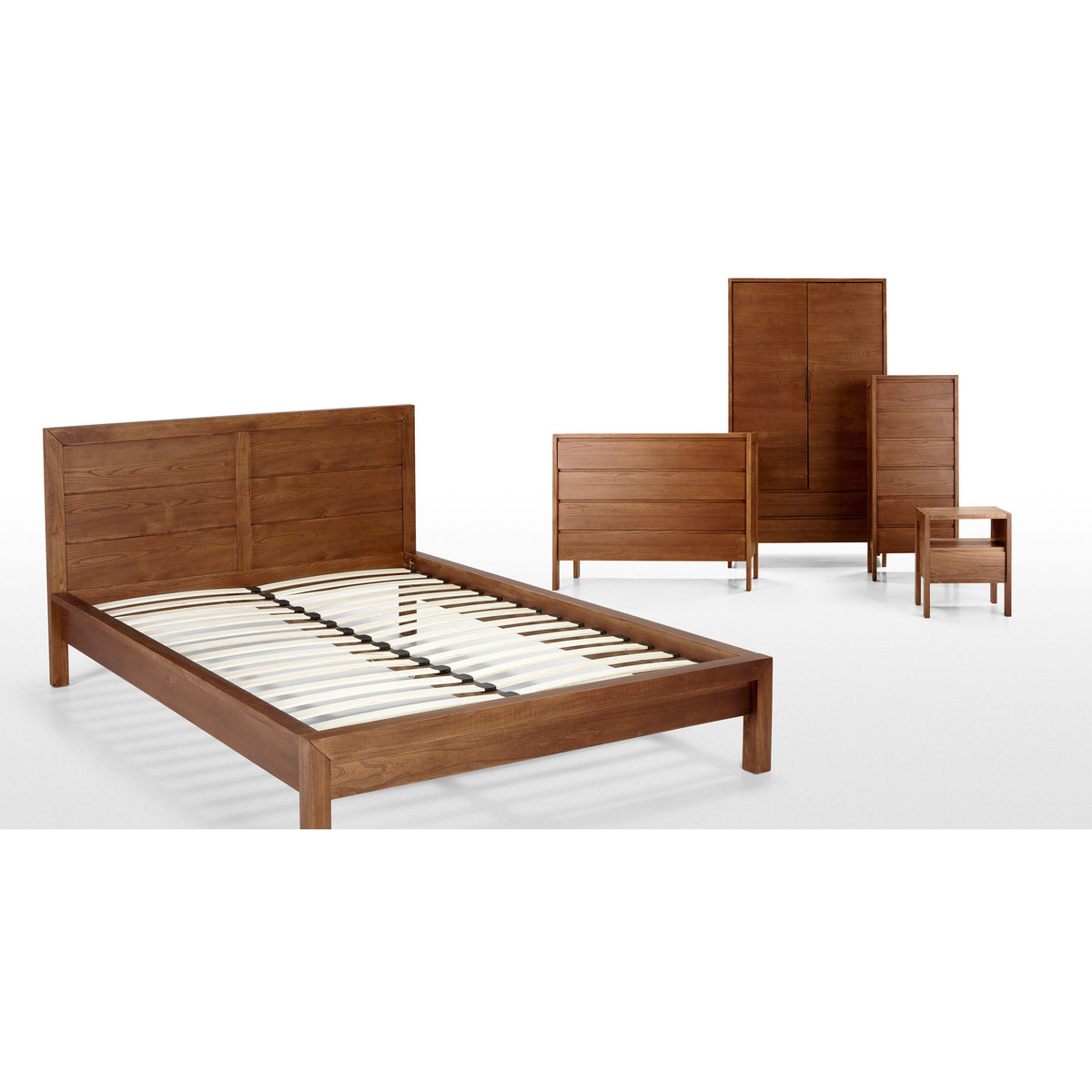 Ledger 150cm x 200cm UK King Bed, Dark Stain Ash – image 6