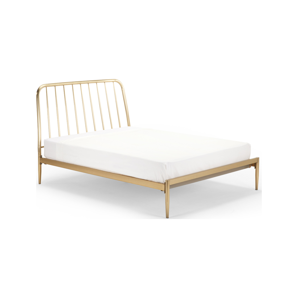 Alana Double Bed, Brushed Brass – image 1