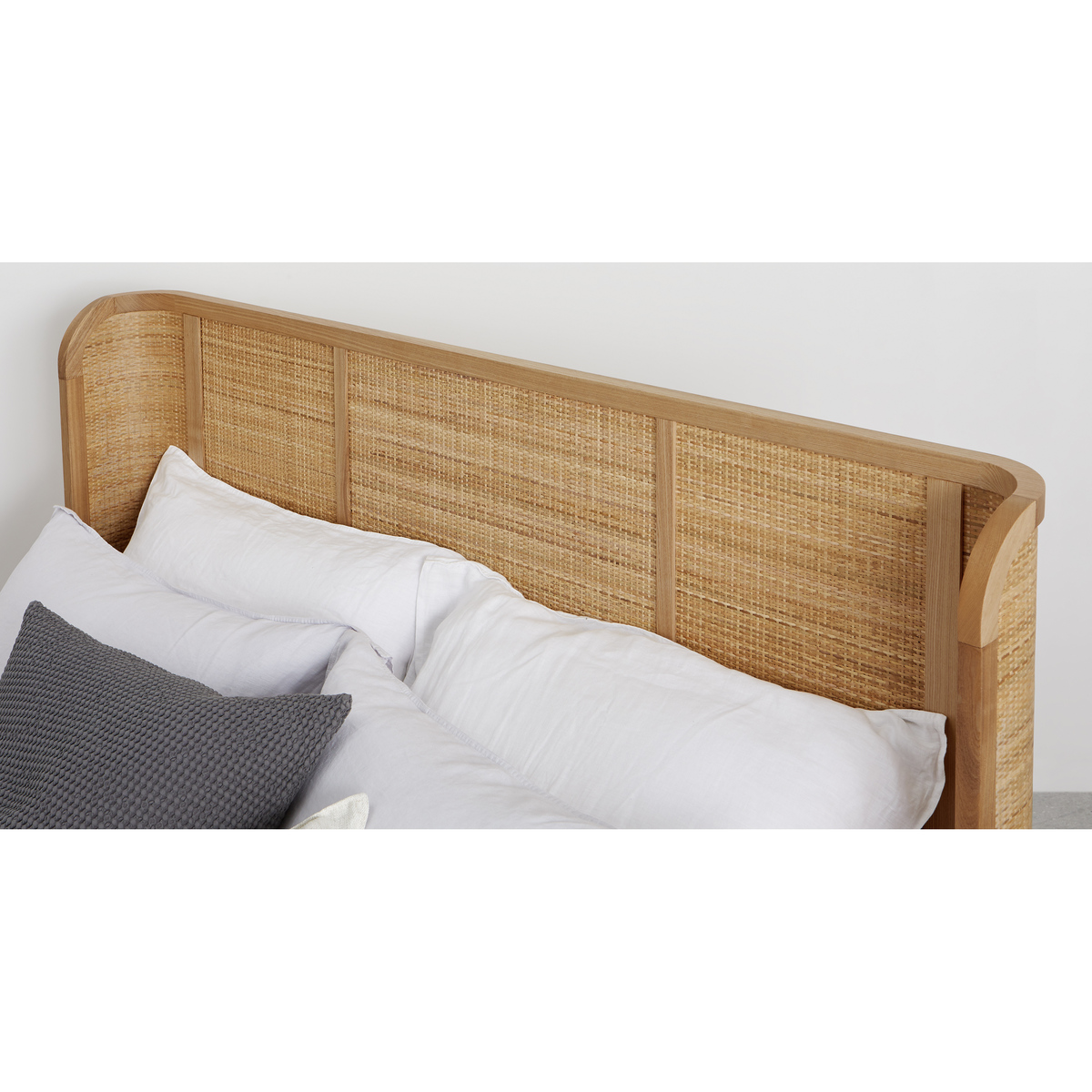 Liana King Size Bed, Ash & Rattan – image 4