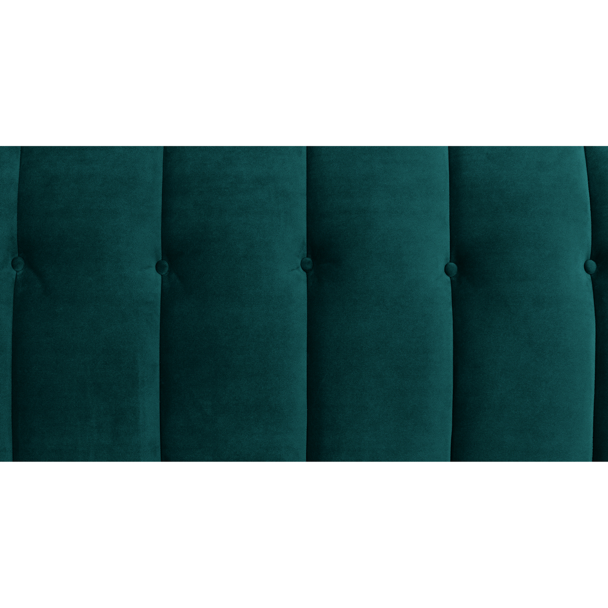Margot King Size Bed, Seafoam Blue Velvet & Dark Stain Brass Legs – image 6