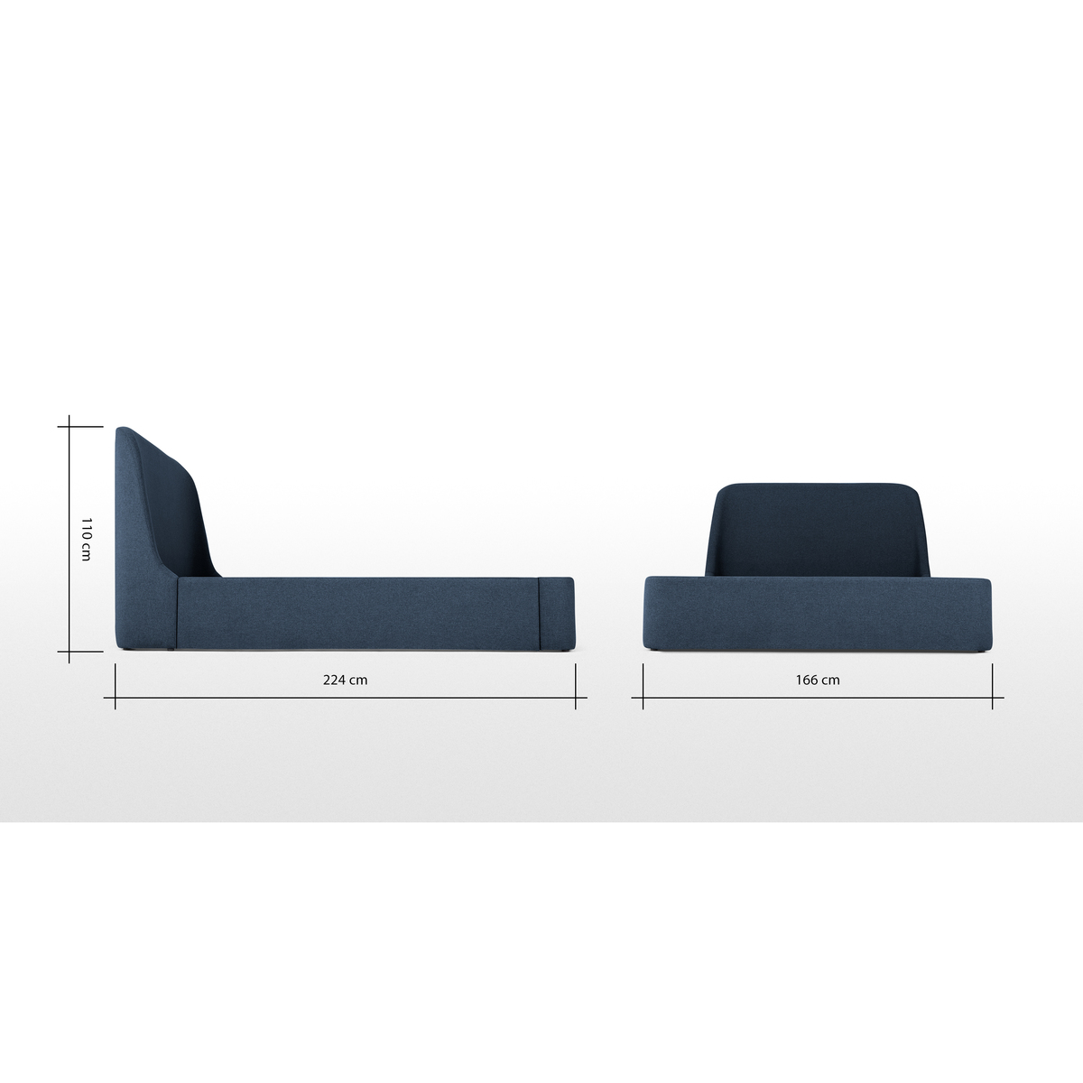Hayllar King Size Bed with Ottoman Storage, Aegean Blue – image 2