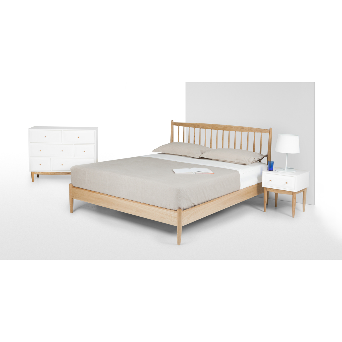 Willow Double Bed, Oak – image 3