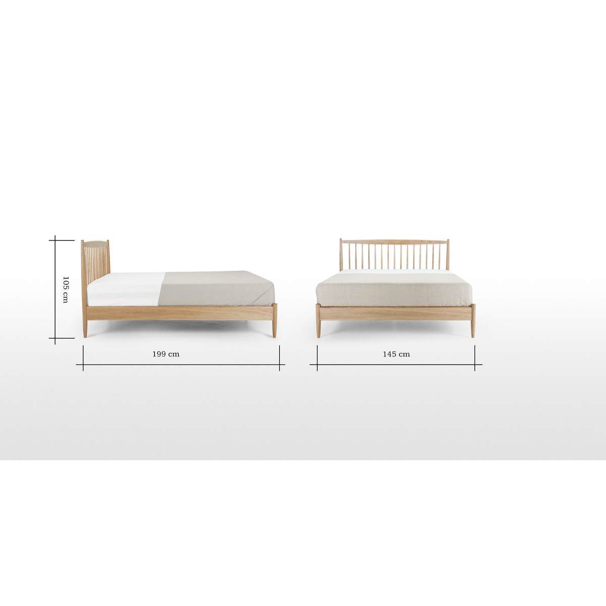 Willow Double Bed, Oak – image 7