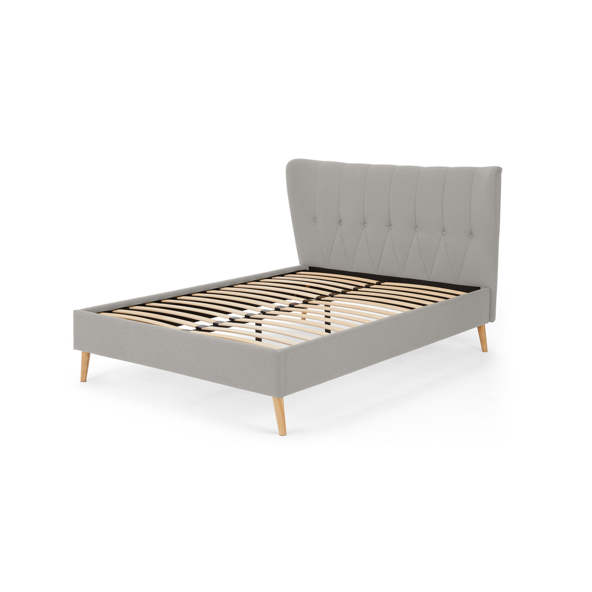 Charley Double Bed, Hail Grey & Oak Stain Legs – image 2