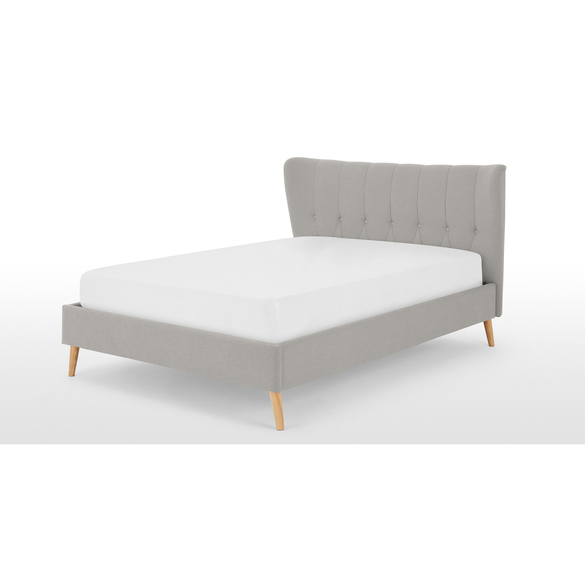 Charley Double Bed, Hail Grey & Oak Stain Legs – image 5