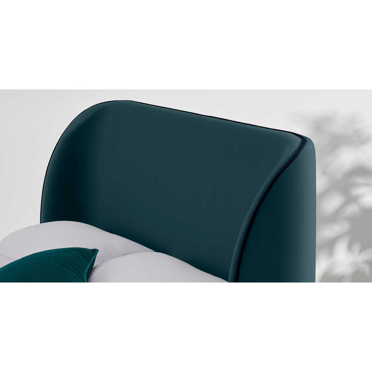 Veeno King Size Bed, Steel Blue Velvet – image 4