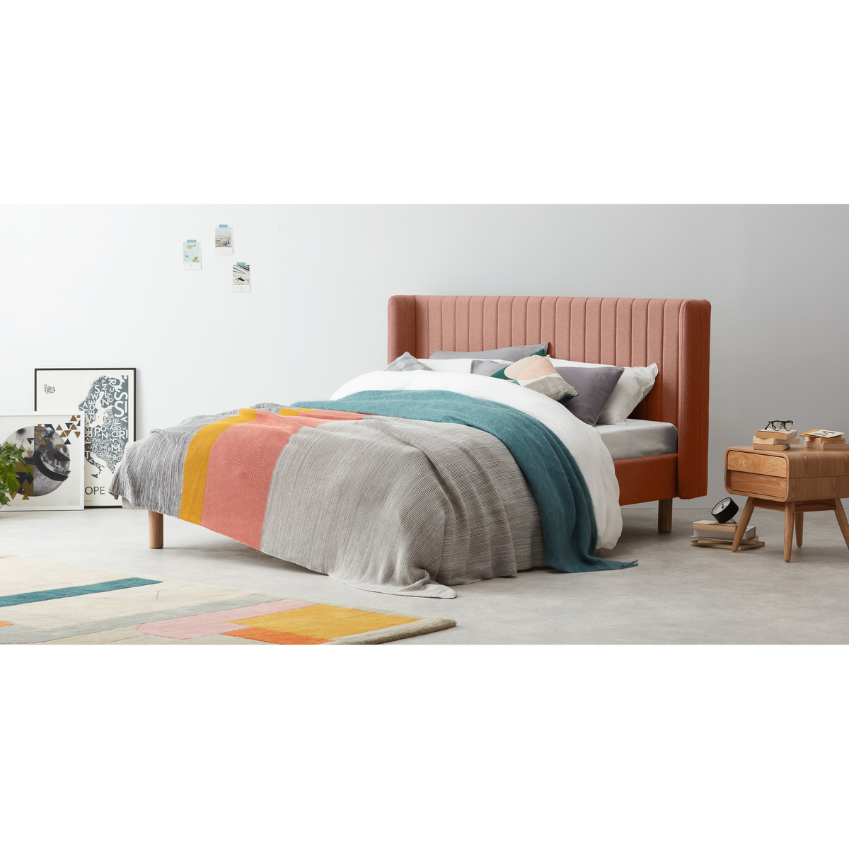 Tilia Quilted Kingsize Bed, Dusk Pink – image 2