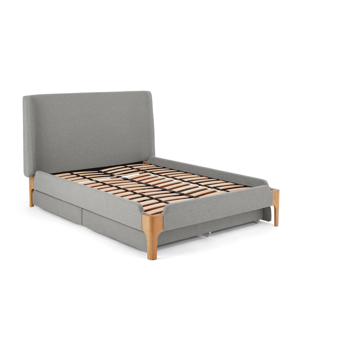 Roscoe Super King Size Bed With Storage Drawers, Cool Grey – image 3