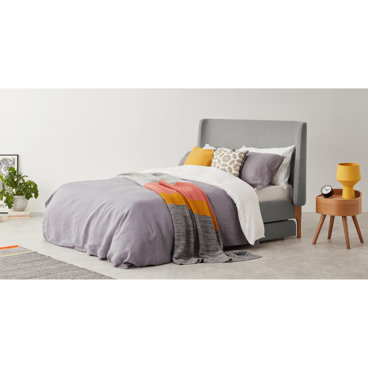 Roscoe Super King Size Bed With Storage Drawers, Cool Grey – image 4