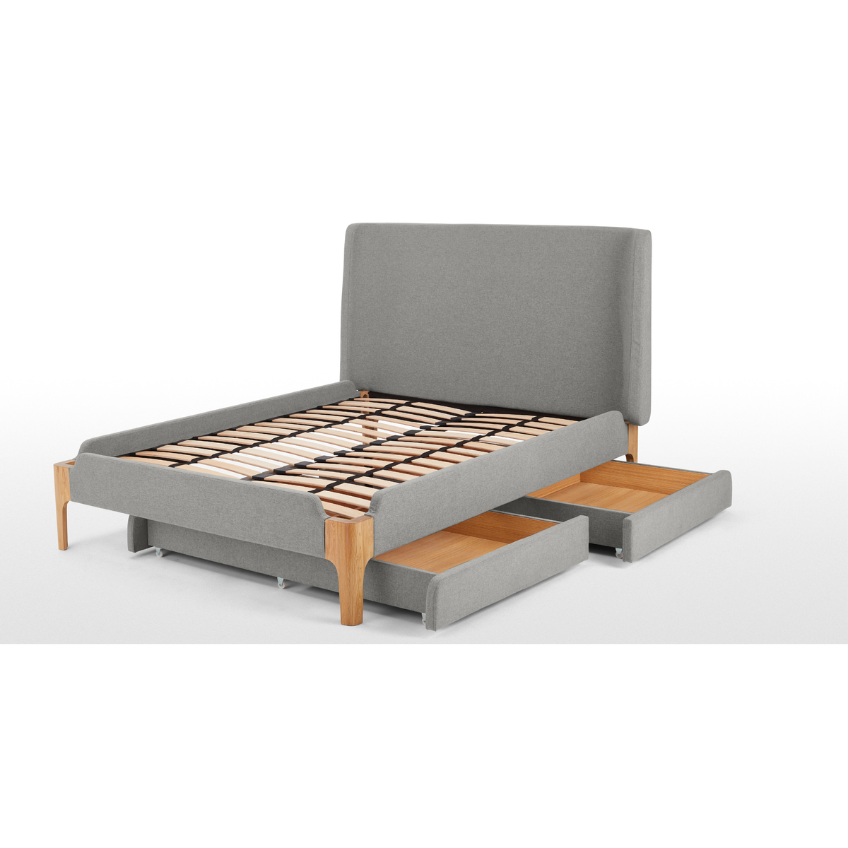 Roscoe Super King Size Bed With Storage Drawers, Cool Grey – image 6