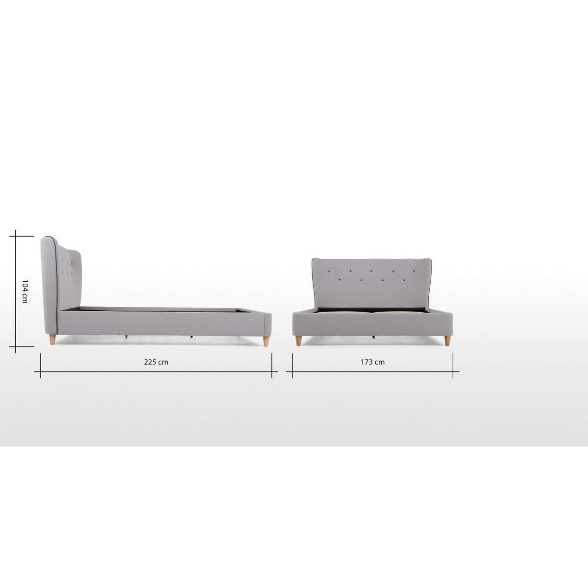 Burcot King Size Bed, Contrast Grey – image 9