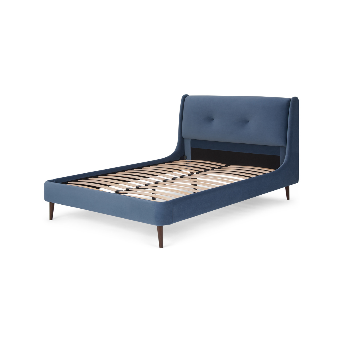 Raffety King Size Bed, Dawn Blue Velvet – image 2