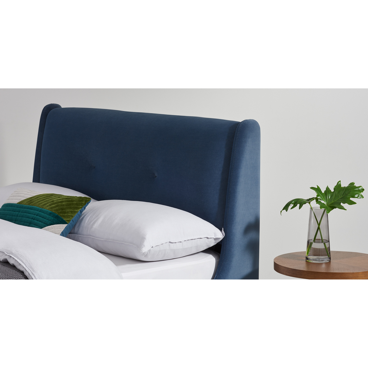 Raffety King Size Bed, Dawn Blue Velvet – image 4