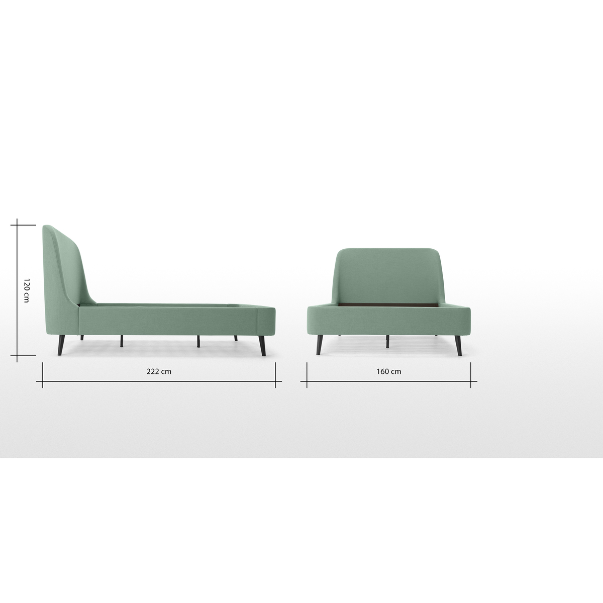 Hayllar King Size Bed, Mint Green Weave – image 8